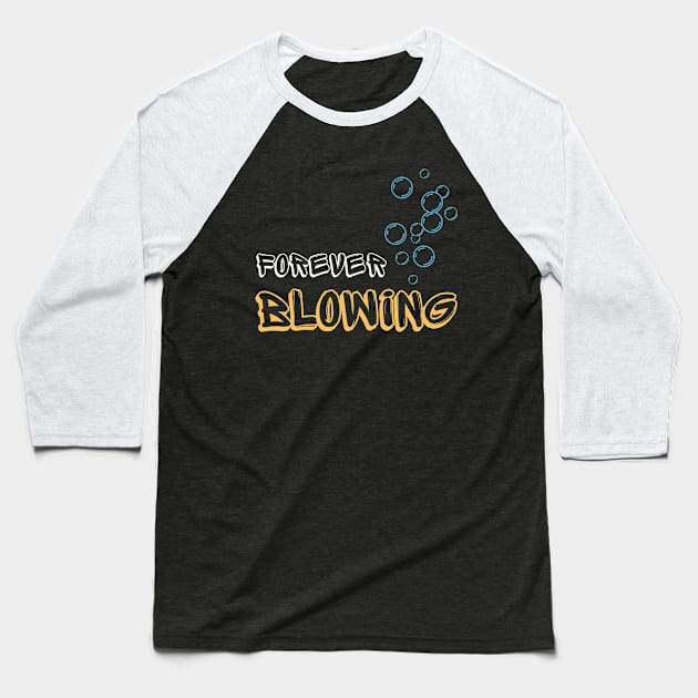 East London Blowing Bubbles Baseball T-Shirt by Providentfoot